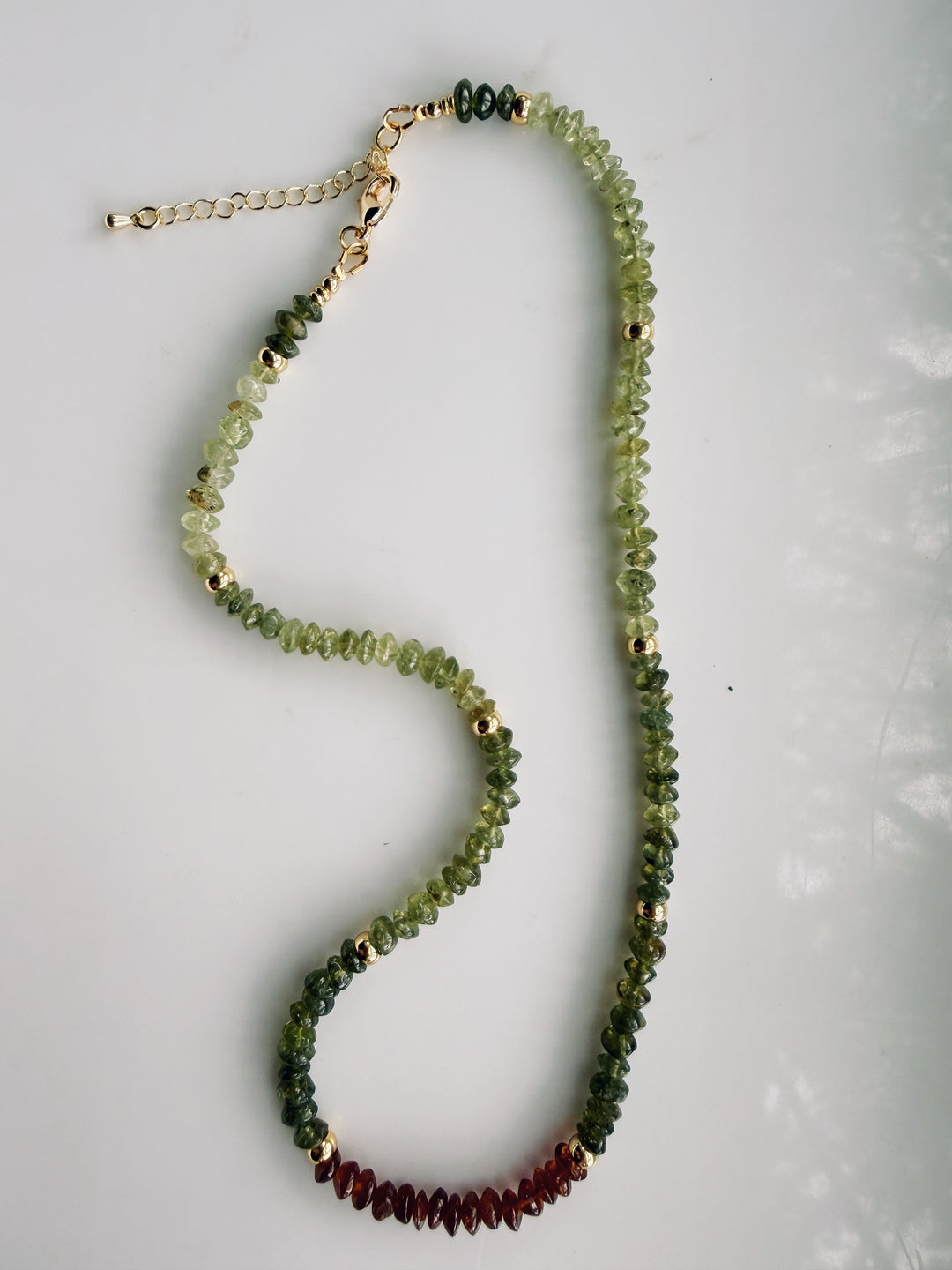 Hessonite Garnet Gemstone Necklace, Sweater Weather