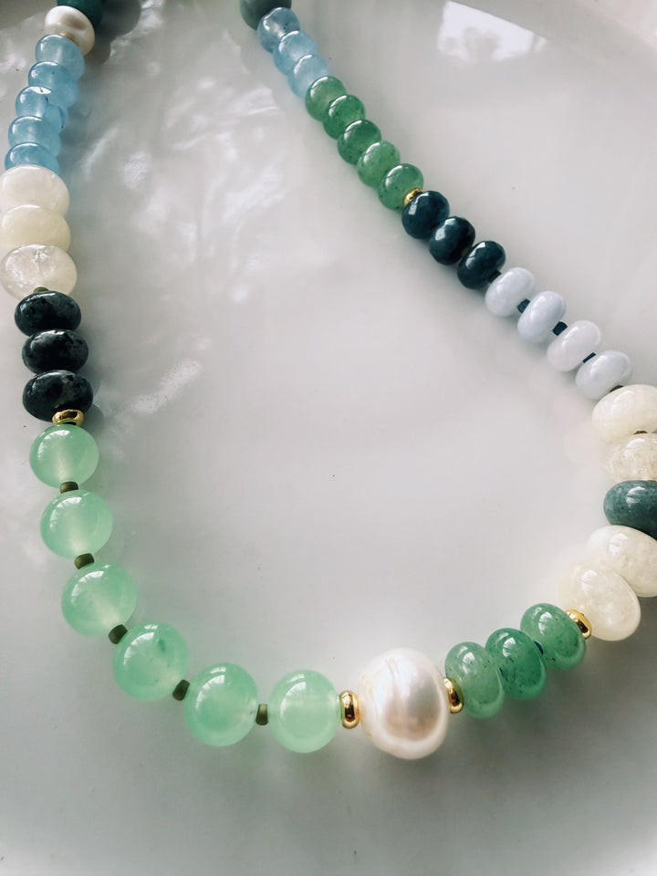 Patchwork Gemstone Necklace, Sweet Heritage
