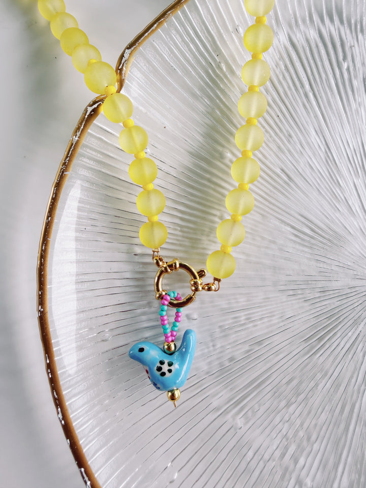 Lemon Drop Necklace, Bead Girl Summer