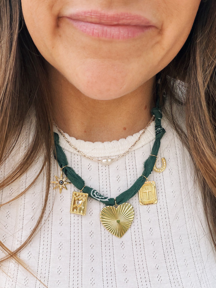 Evergreen Bandana Necklace, Birthday Collection