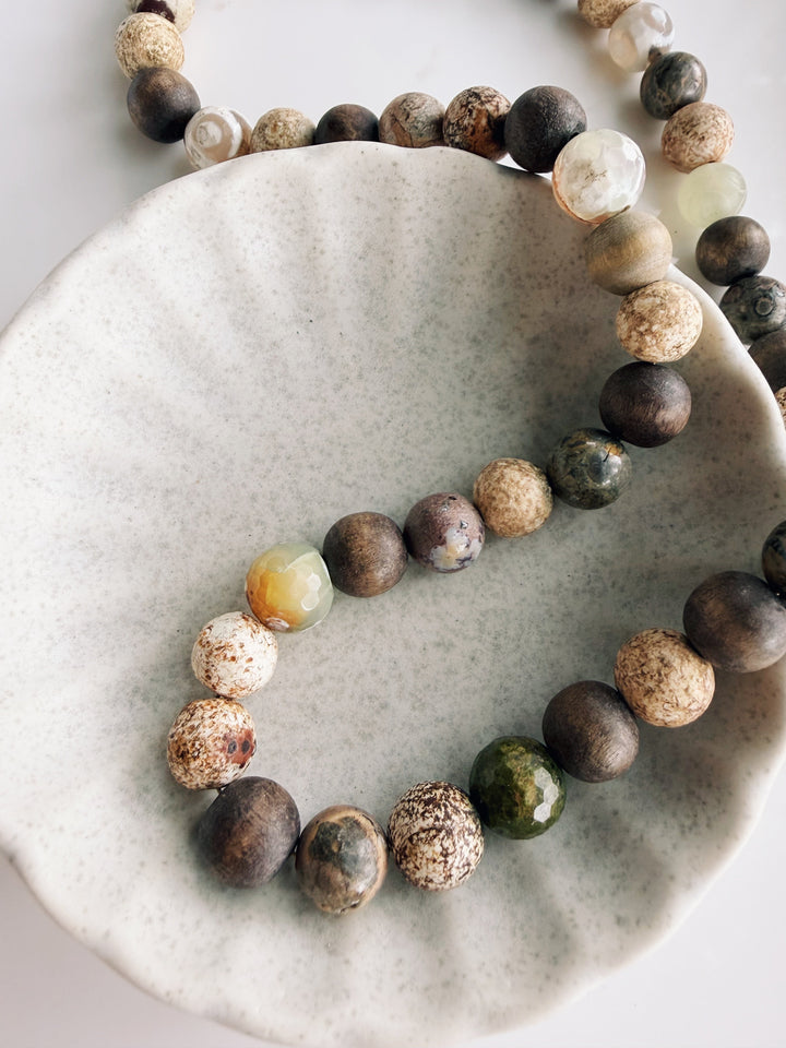 Terra Gemstone Necklace, Sweater Weather