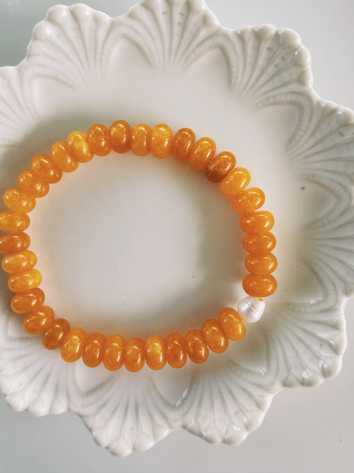 Yellow Gemstone Bracelets, Pearls