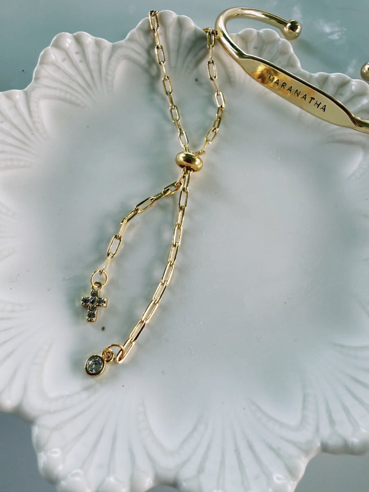 Mini Cross Bracelet, Daily Grace