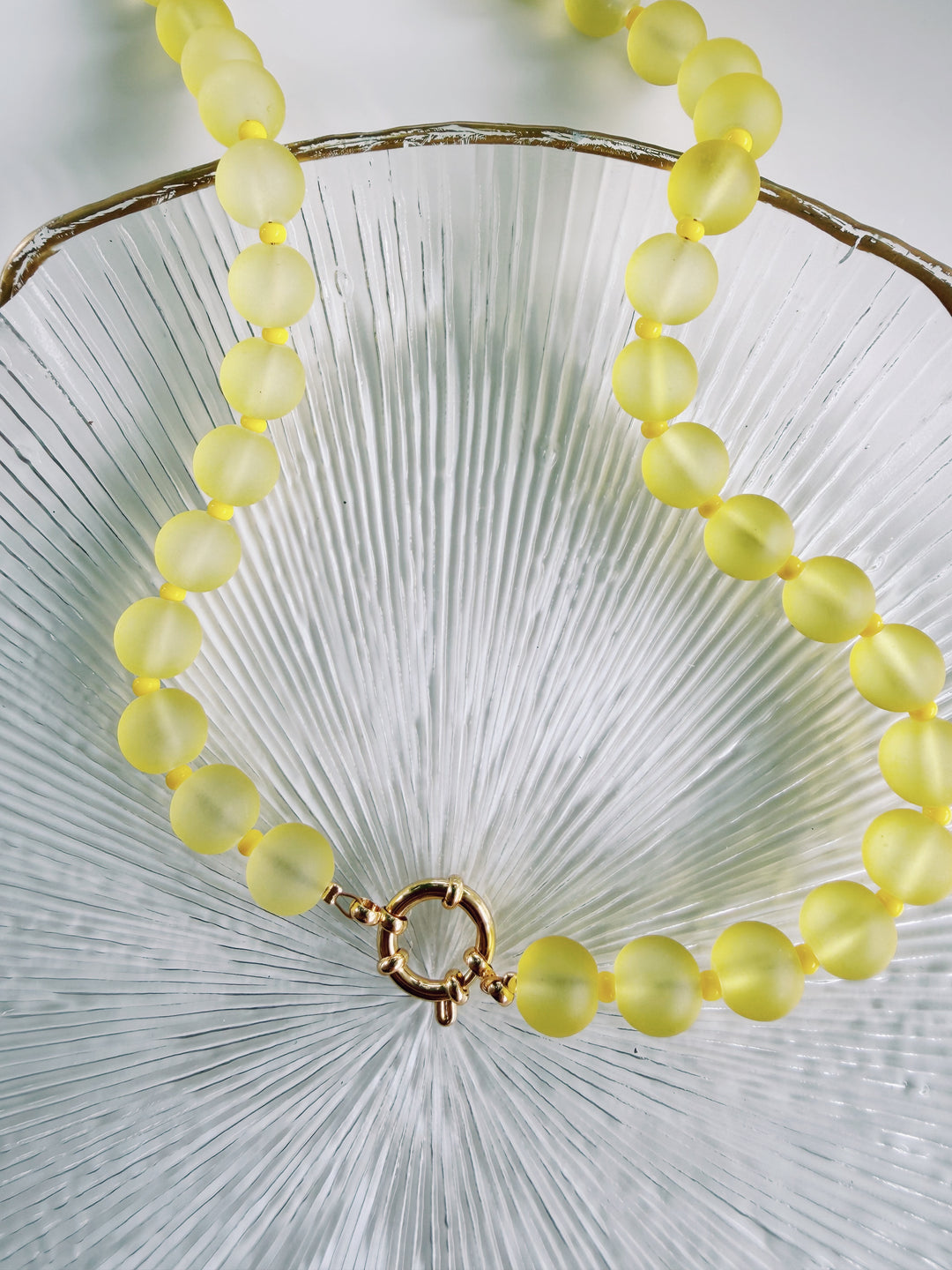 Lemon Drop Necklace, Bead Girl Summer