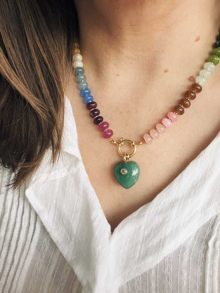 Calico Gemstone Necklace, Sweet Heritage