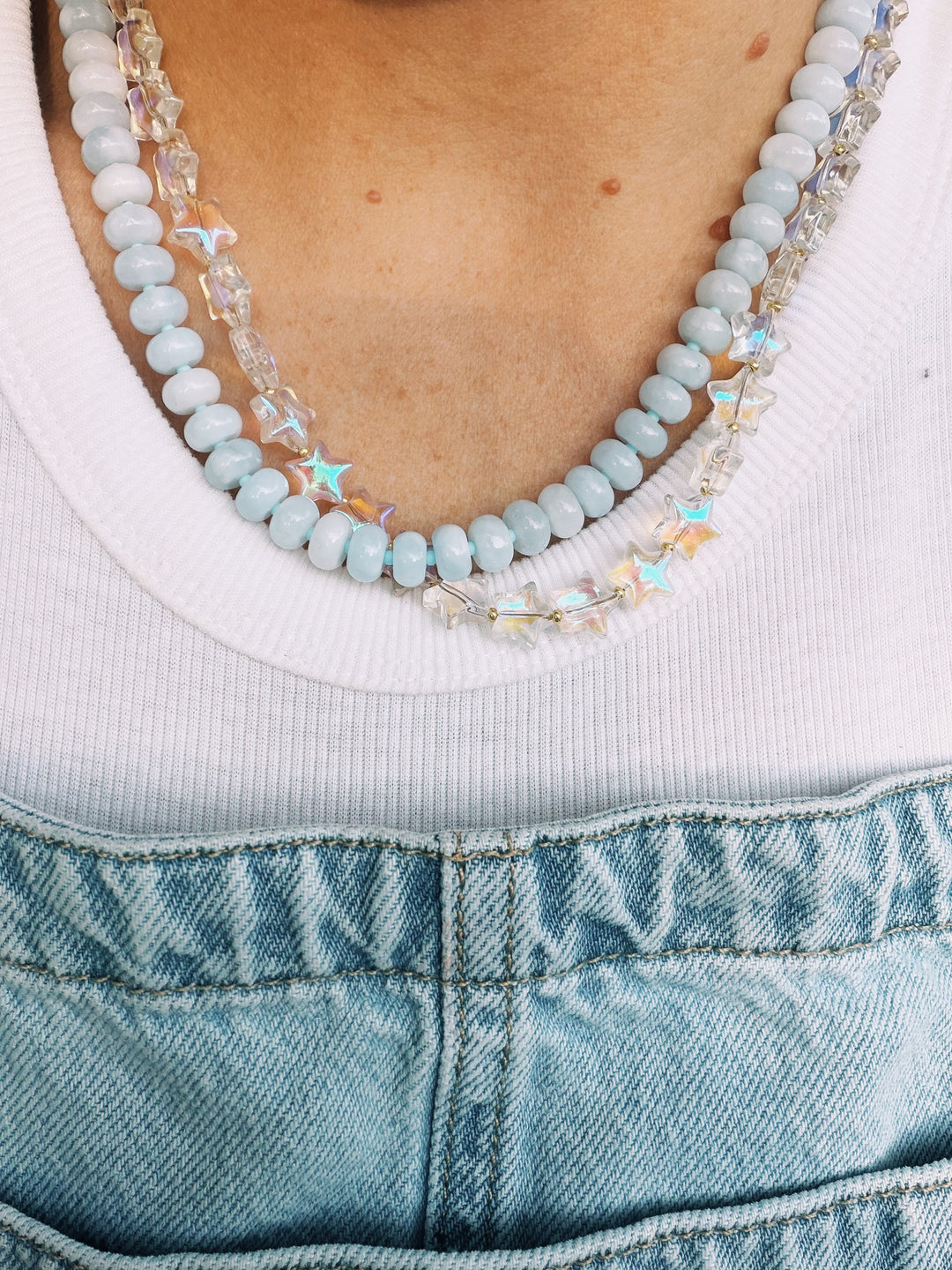 Iridescent Stars Necklace, Stars