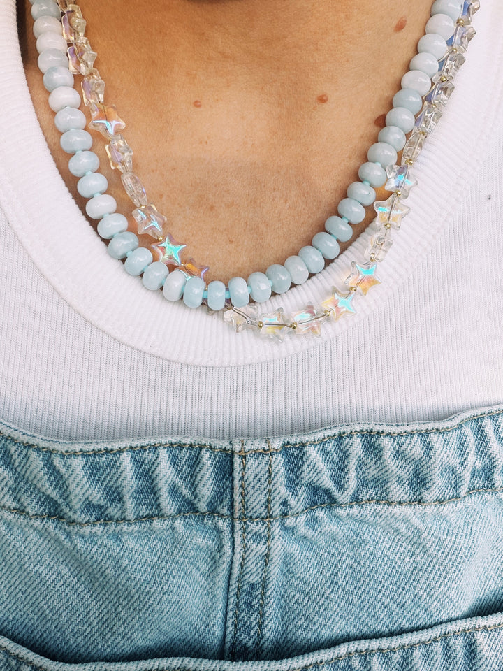 Iridescent Stars Necklace, Stars