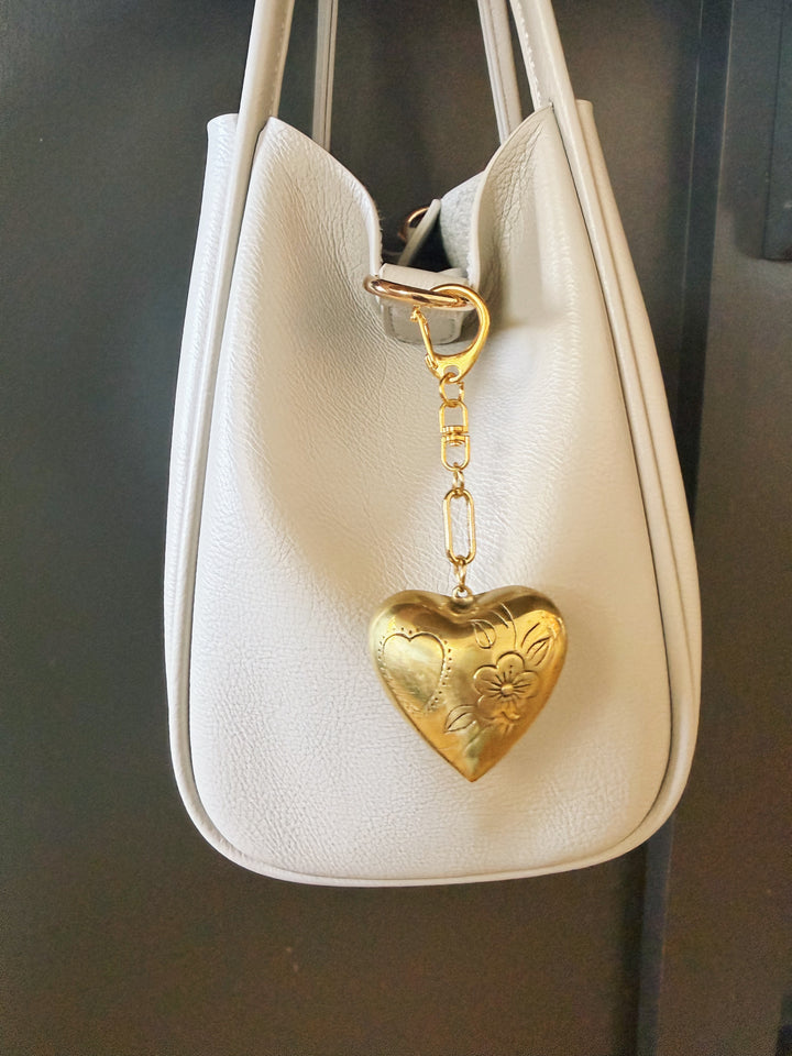 Vintage Heart Bag Charms