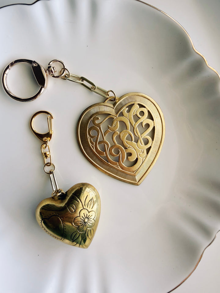 Vintage Heart Bag Charms