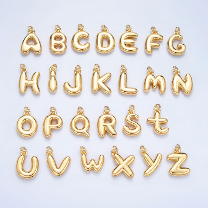 Bubble Initial Charms