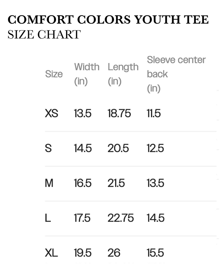 Maranatha Youth Tee, Comfort Colors