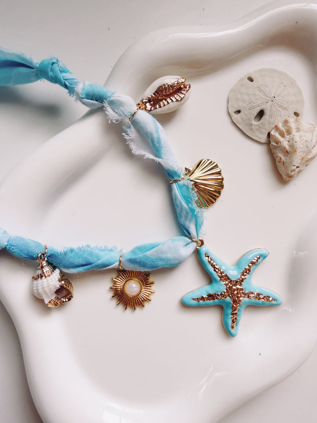 Coastal Necklace with Starfish Pendant, Marine Dreams