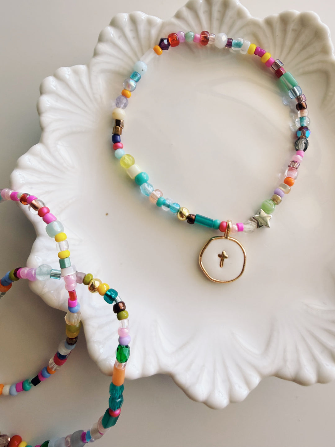 Cross Mixed Media Bracelet Set
