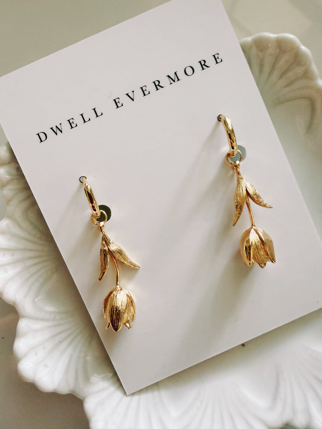Tulip Earrings, Vintage Flora