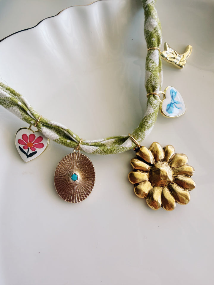 Gingham Bandana Necklace