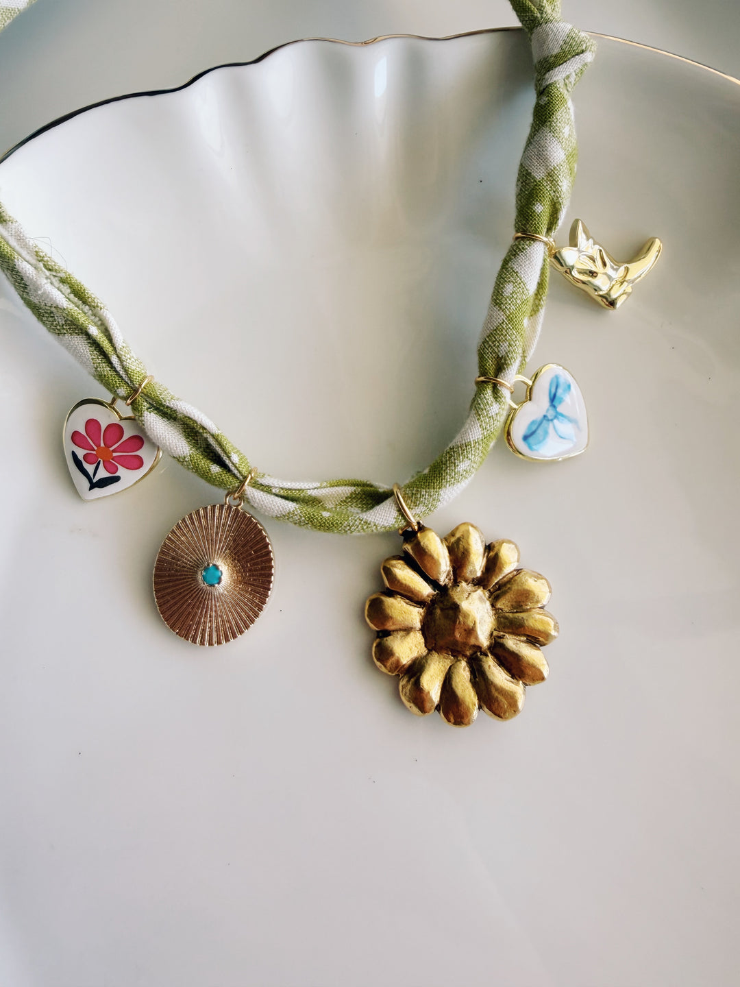 Gingham Bandana Necklace