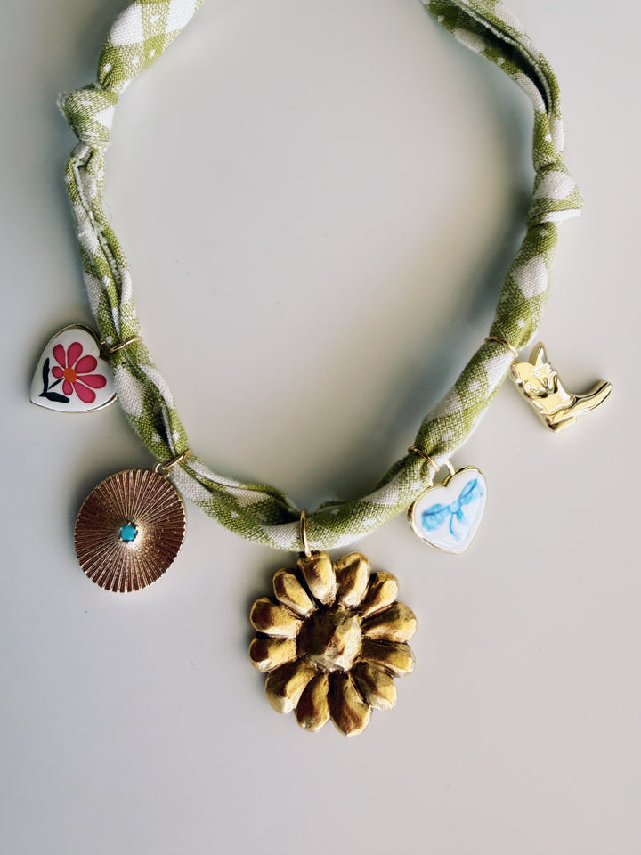 Gingham Bandana Necklace