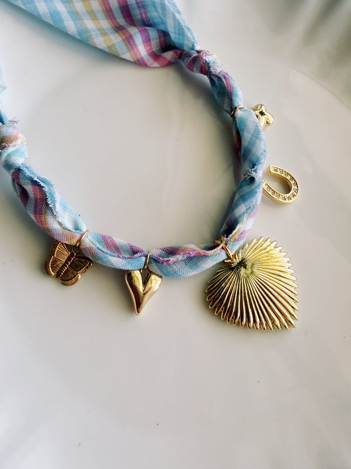 Plaid Bandana Necklace