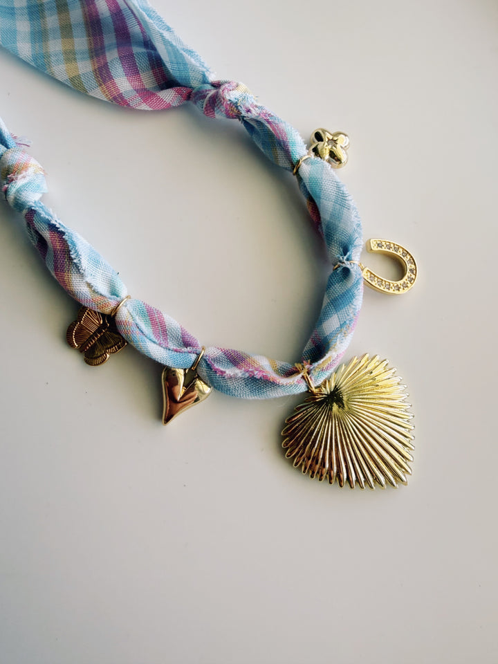 Plaid Bandana Necklace