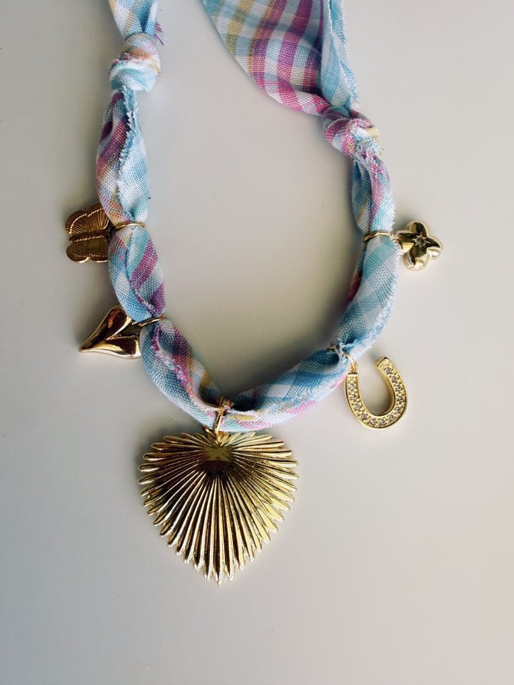 Plaid Bandana Necklace