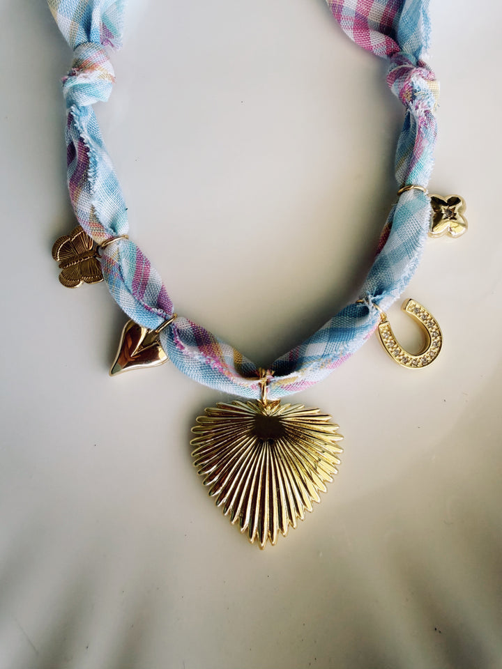 Plaid Bandana Necklace