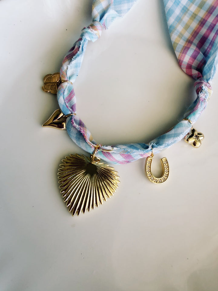 Plaid Bandana Necklace