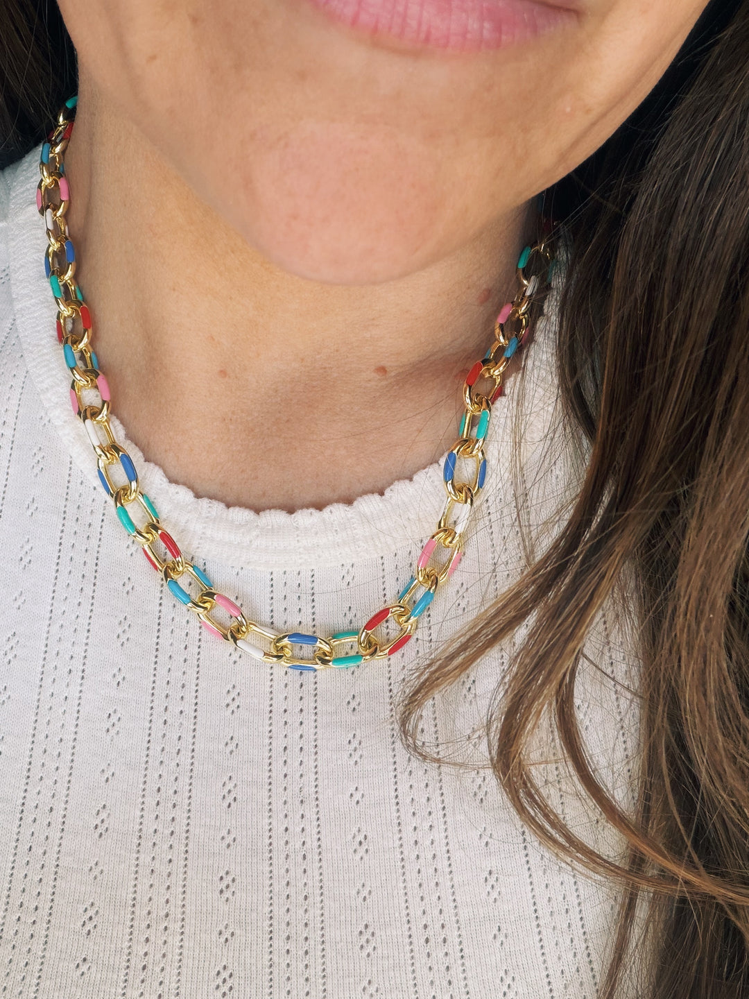 Enamel Chunky Chain, Marine Dreams