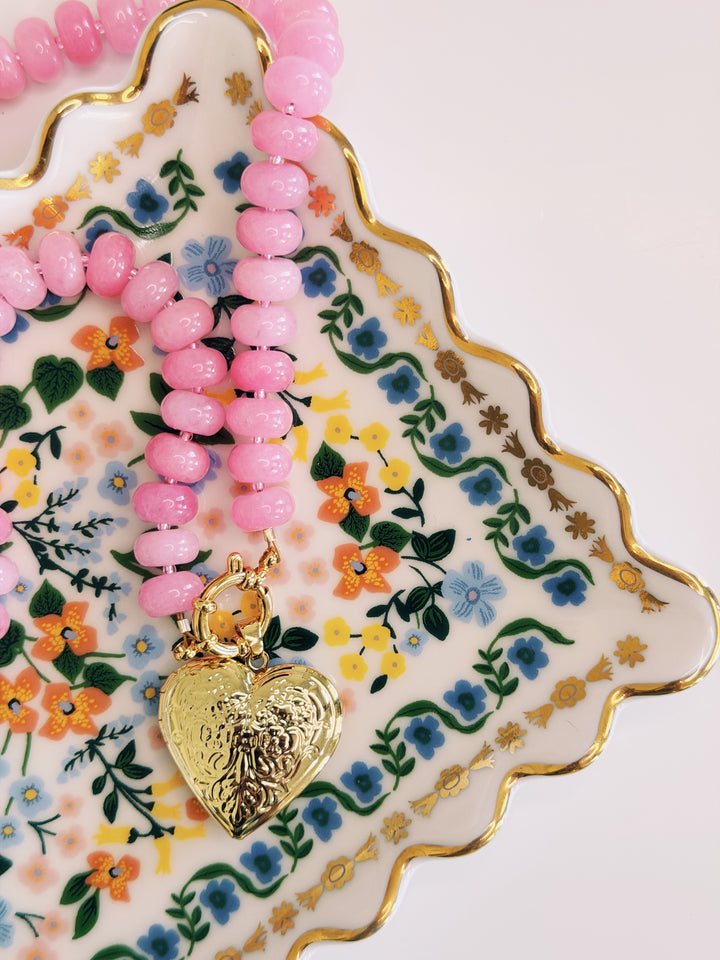 Flowers Stone Necklace