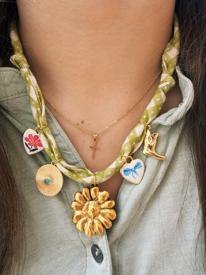 Gingham Bandana Necklace