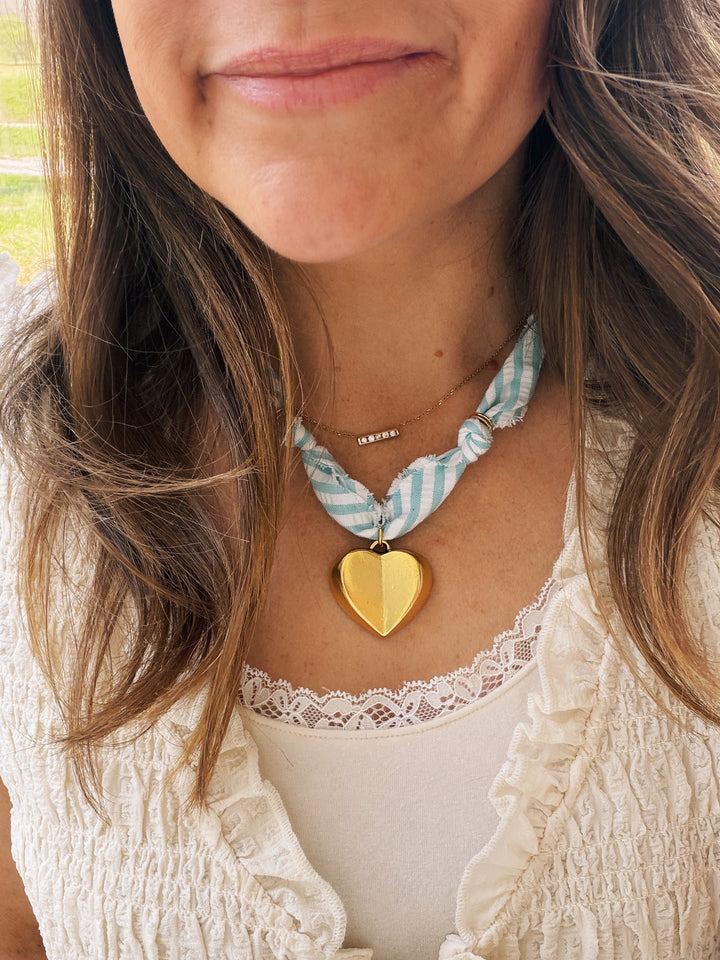 Great Love Seersucker Necklace