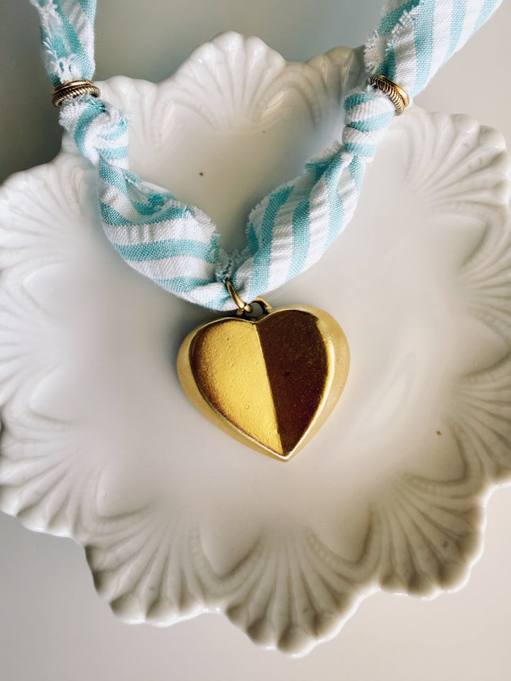 Great Love Seersucker Necklace