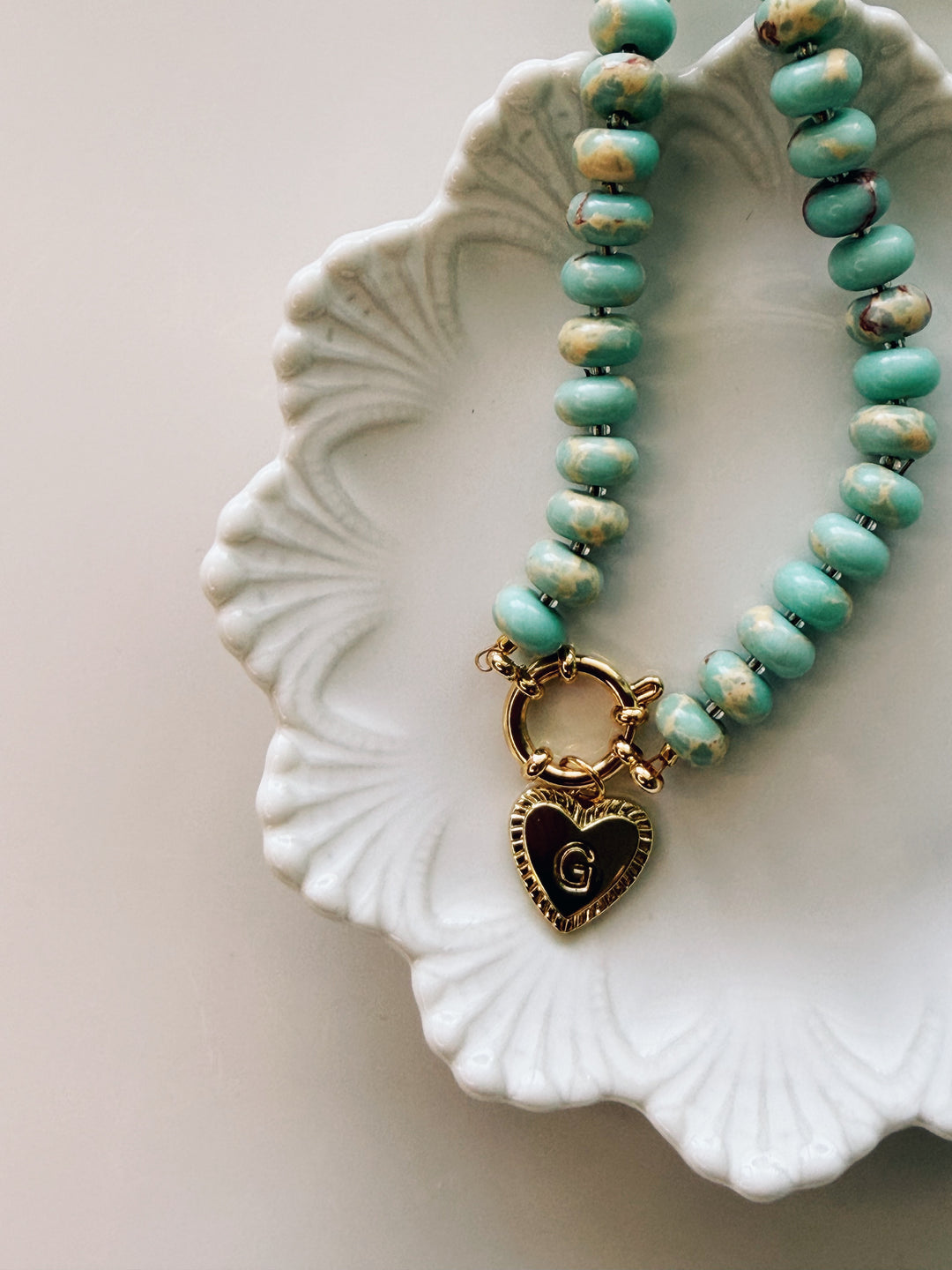 Heart Initial Charms