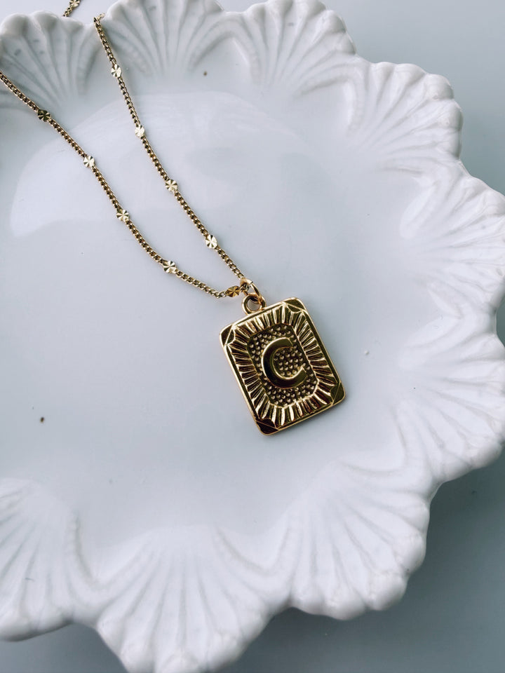 Initial Tag Necklace