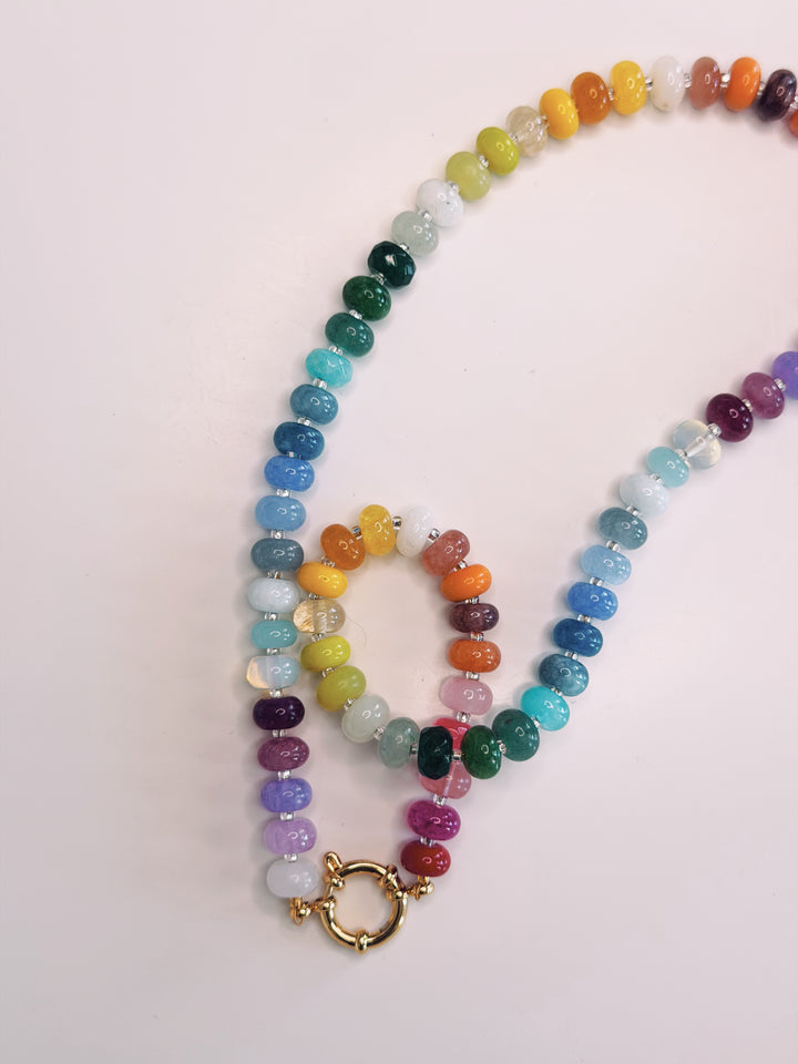 Joy Stone and Glass Necklace