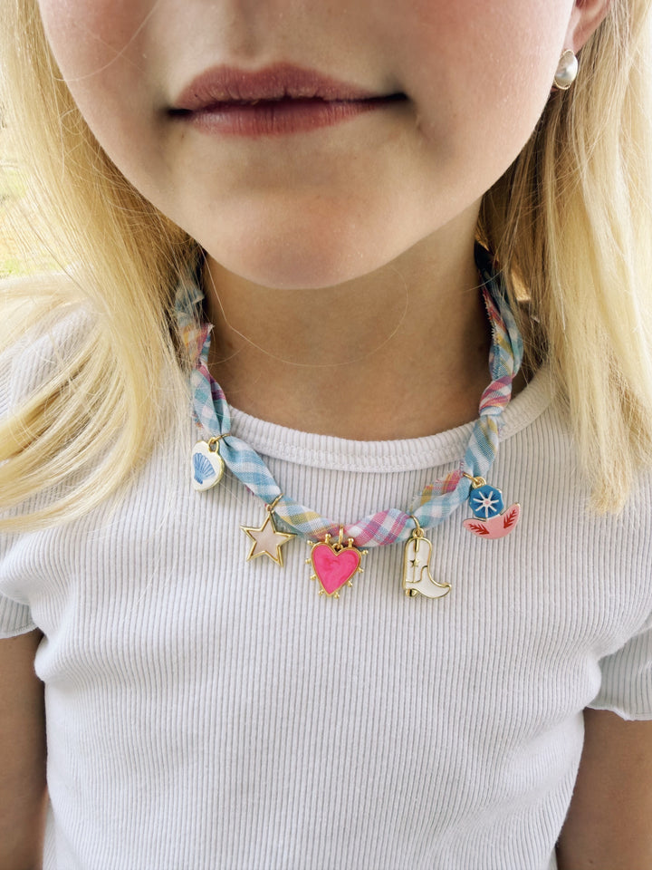 Plaid Bandana Necklace, Kids