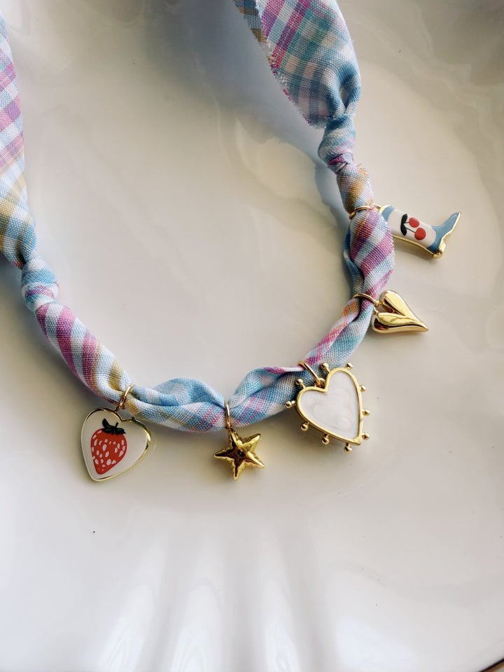 Plaid Bandana Necklace, Kids