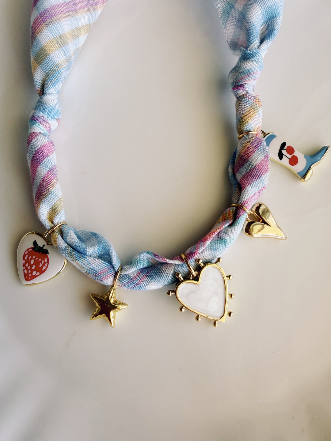 Plaid Bandana Necklace, Kids