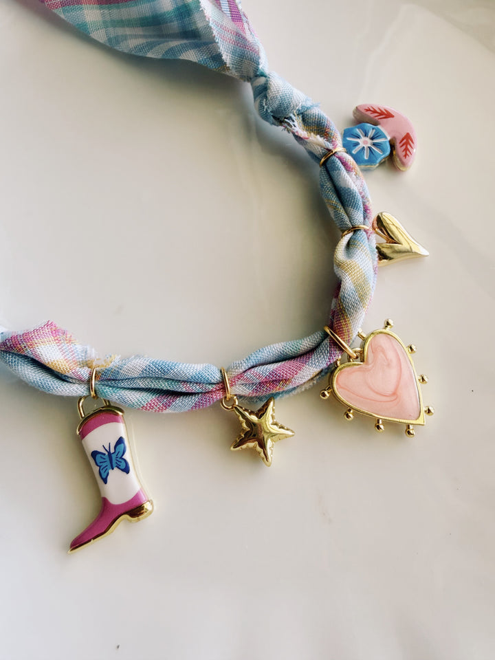 Plaid Bandana Necklace, Kids
