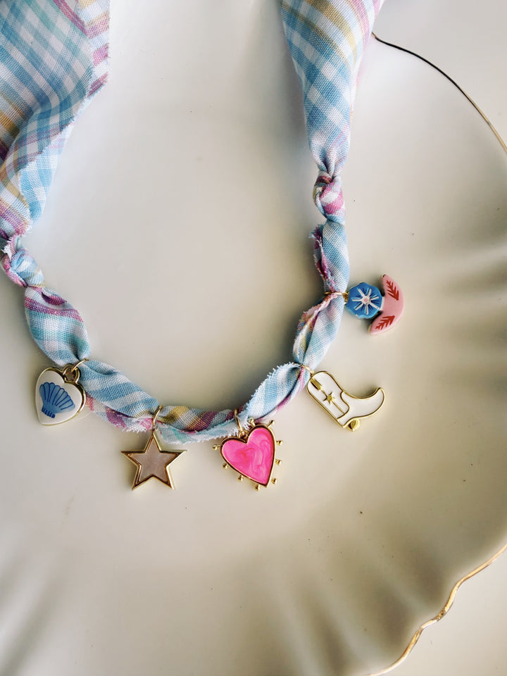 Plaid Bandana Necklace, Kids