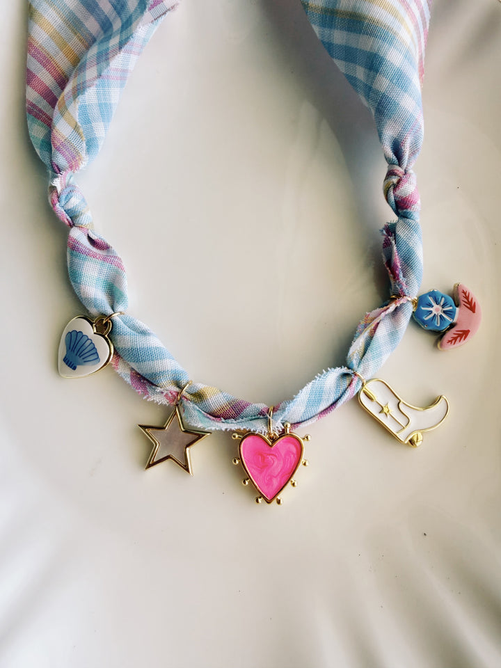 Plaid Bandana Necklace, Kids