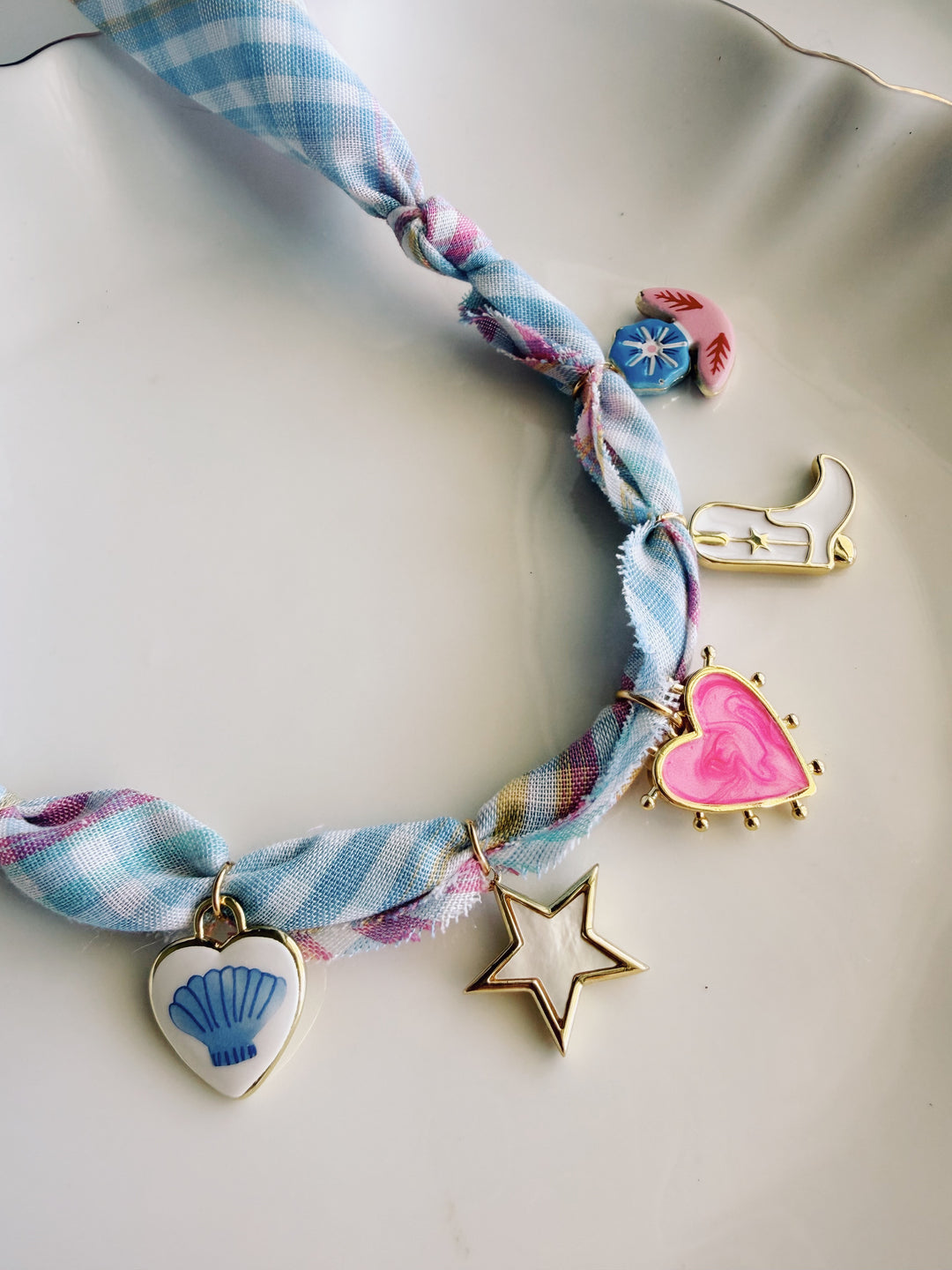 Plaid Bandana Necklace, Kids