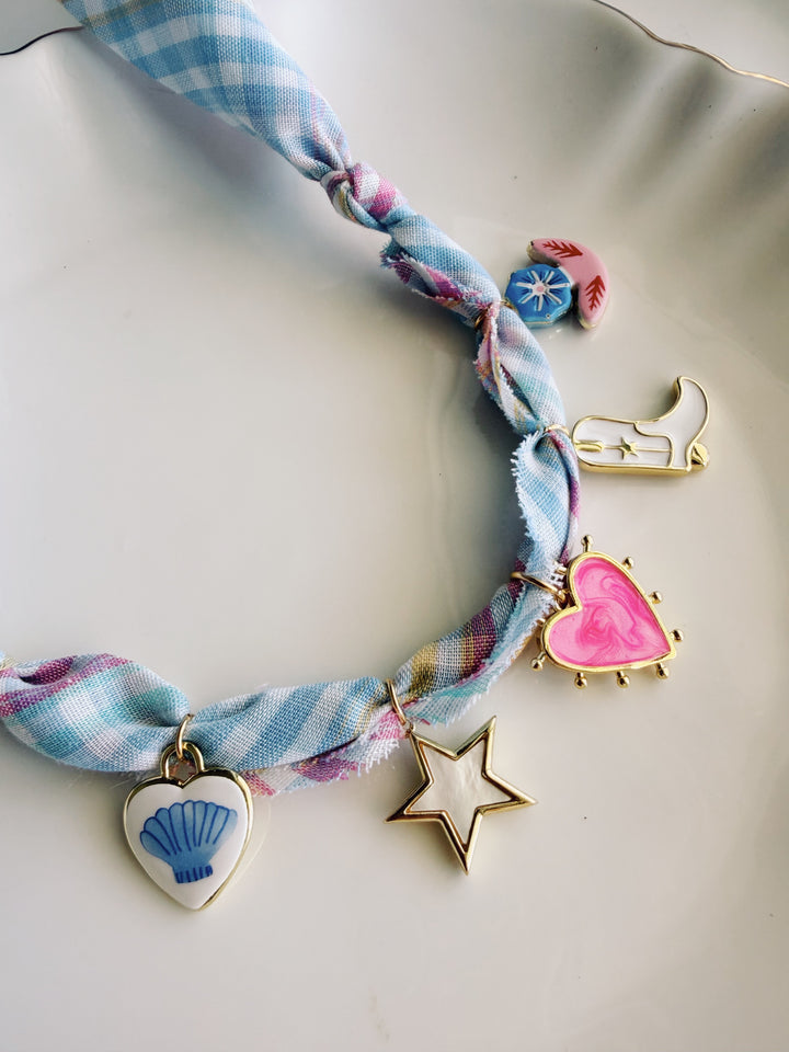 Plaid Bandana Necklace, Kids