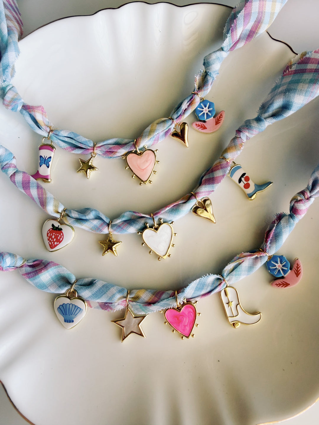 Plaid Bandana Necklace, Kids