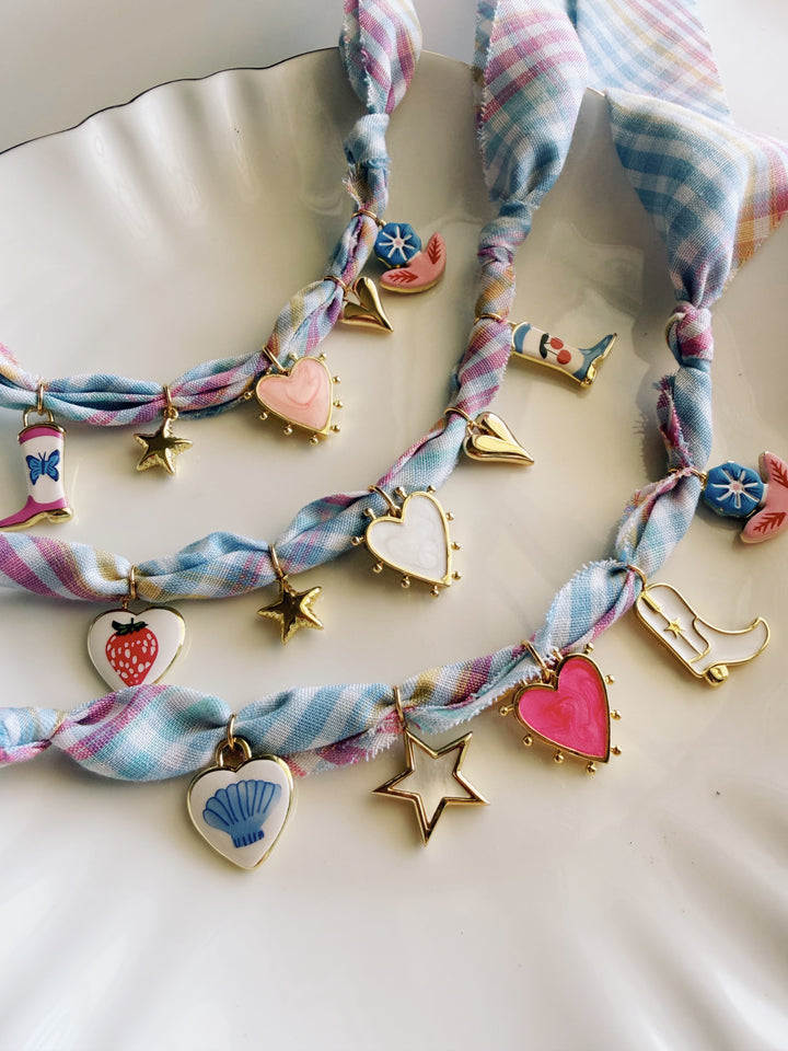 Plaid Bandana Necklace, Kids