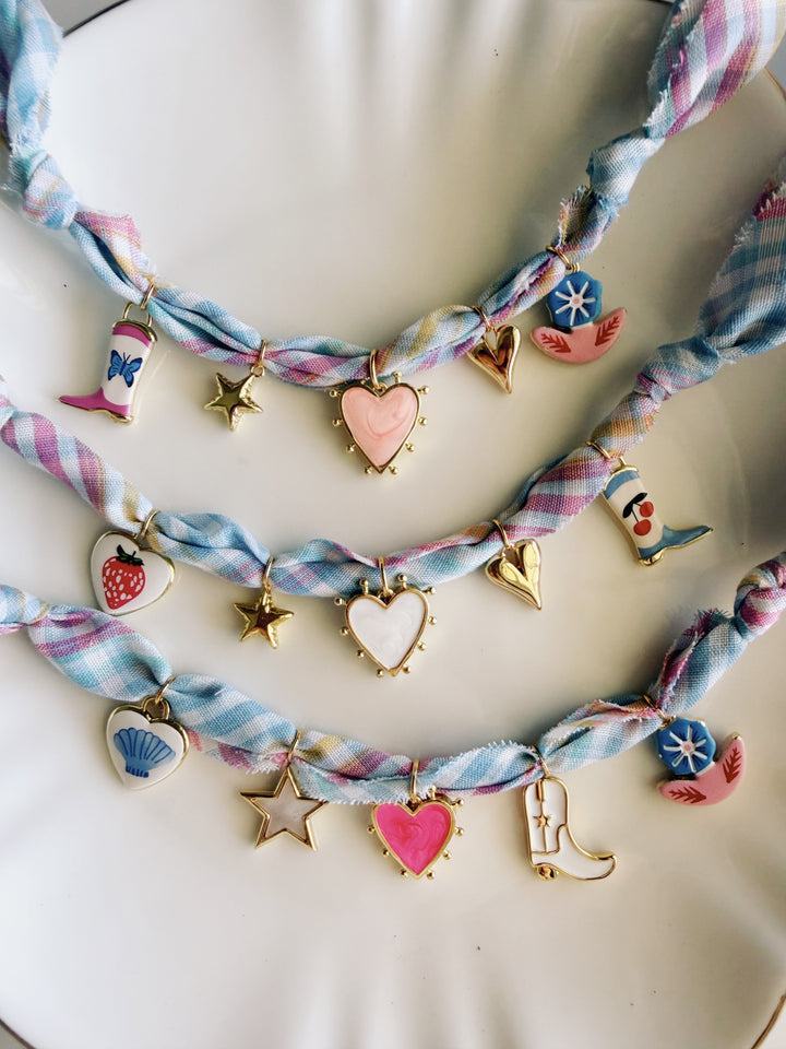 Plaid Bandana Necklace, Kids
