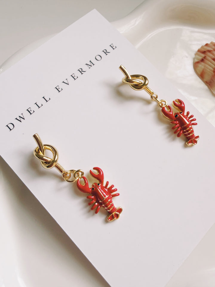Lobster Earrings, Marine Dreams