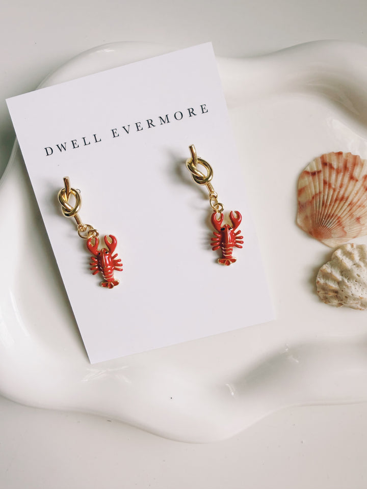 Lobster Earrings, Marine Dreams