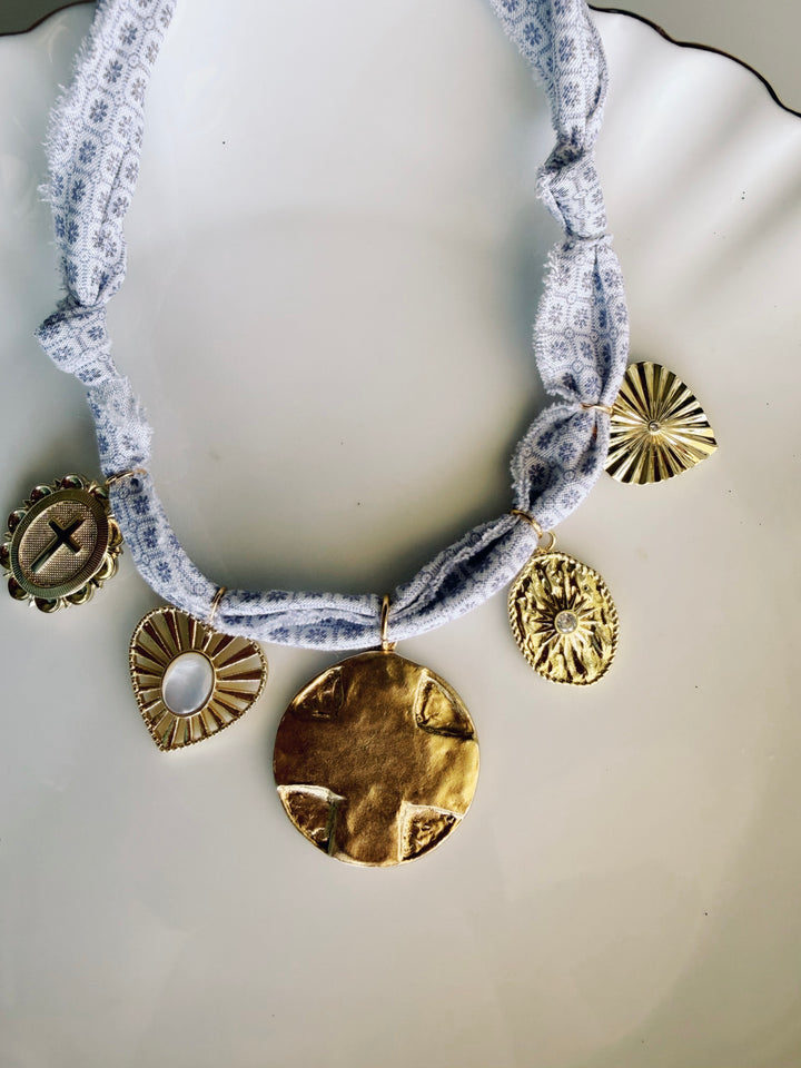 Lord's Prayer Lilac Necklace