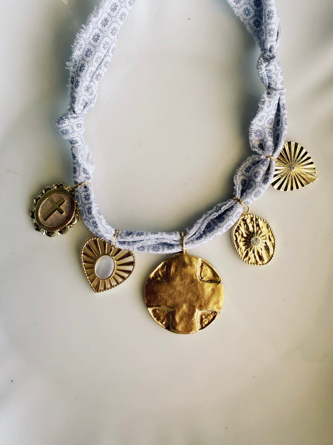 Lord's Prayer Lilac Necklace