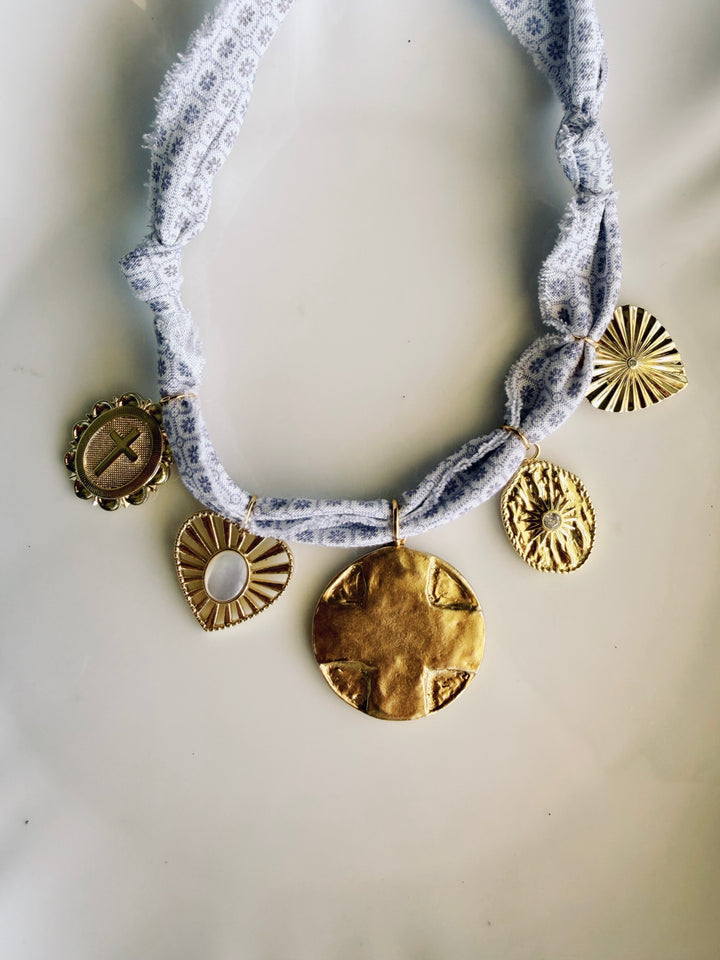 Lord's Prayer Lilac Necklace